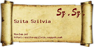 Szita Szilvia névjegykártya